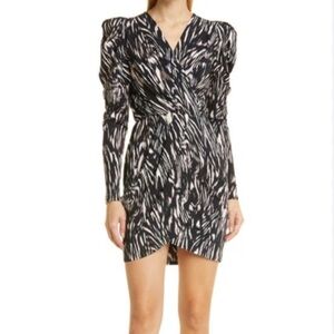 Ted Baker Tillly Jersey Wrap Dress Zebra Print